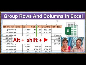 alt + shift +right arrow group rows in excel | excel shortcut keys in hindi | EXCEL