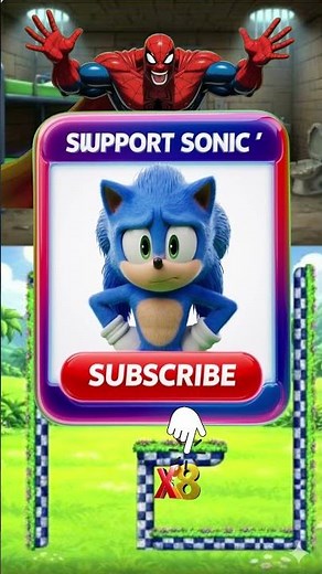 Sonic vs Spider-Man Animation: Base to Buff Form #games