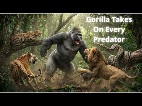The Jungle Erupts! Gorilla Battles Multiple Apex Predators at Once | PrimorisWild