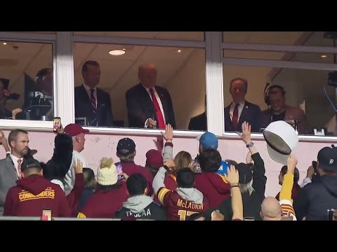 President Trump is booed and cheered at Commanders game in Landover | NBC4 Washington