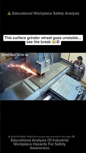 ⚠️ WILD Surface Grinder Wheel BREAKDOWN Moment 😳💥