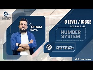 Lecture 2 Number System Part # 2 OLEVEL/IGCSE (2210/0478) CHAPTER # 1 DATA REPRESENTATION