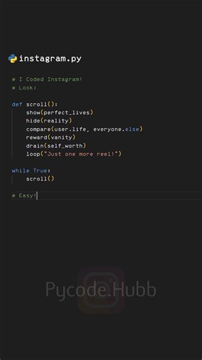 Akash • Python & Tech Enthusiast 🚀 on Instagram: "I coded Instagram 🙃🤩"