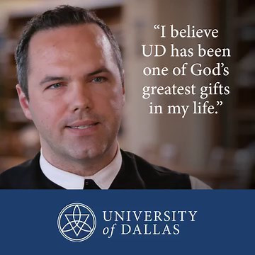 Fr. John Bayer, OCist, BA ’06 MTh ’12, is just one of many students who was inspired at UD to join religious life. When you give to the University of Dallas this year, you take part in the stories of new generations of students finding their own calling. Will you give to the University of Dallas today? 👉 https://hubs.ly/Q029GhtG0 | University of Dallas