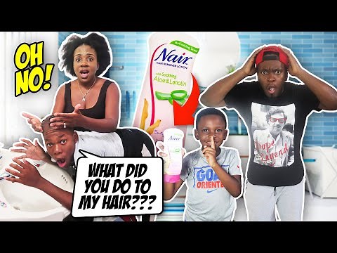 NAIR HAIR REMOVAL PRANK ON AHZEE *** GONE WRONG ***