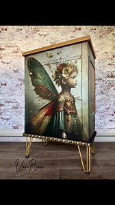 A big quickie of my latest piece featuring MINT by michelle new decoupage paper “Sprite”. I literally rebuilt this vintage meatsafe and found it incredibly therapeutic to breath new life into a decrepit but absolutely solid old girl. It took some time but I enjoyed every minute. If you’d like to see the full version stay tuned for my YouTube video. In the meantime checkout www.mintbymichelle.com for all the fabulous decoupage papers and mineral paints. | VonBoo Furniture Designs