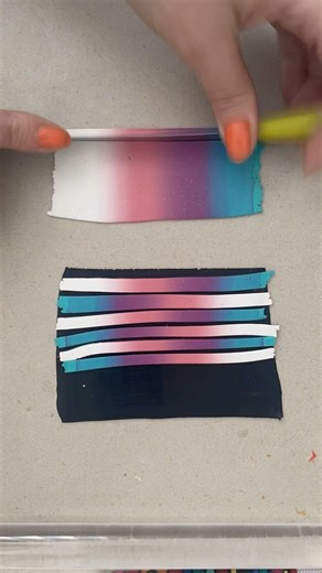 13K views · 338 reactions | How cool is this funky stripe pattern! I made this blend a little while ago- and knew I wanted to try this! And I absolutely love it! I’ve still got to cut some earrings out- but needed to share it with you guys ASAP! What do you think?!? . . #polymerclay #polyclay #blend #skinnerblend #colourblend #stripe #polymerclayearrings #earringmaker #earringdesign | The Little Craft House | Facebook