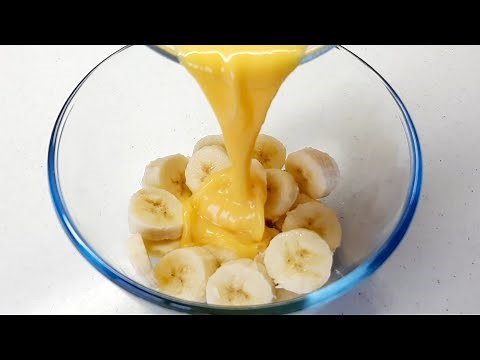 Seulement 1banane et 2 œufs! essayez cette recette facile et rapide en 5 minutes.