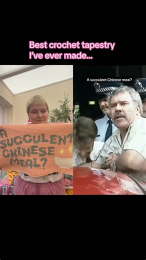 Succulent Chinese Meal Crochet Tapestry for Kitchen