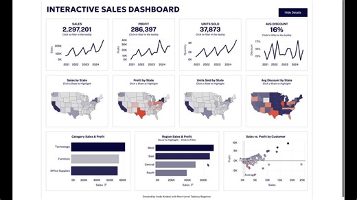 How to make dashboards interactive with Tableau | Andy Kriebel posted on the topic | LinkedIn