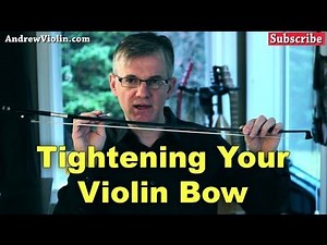 Tighten violin bow