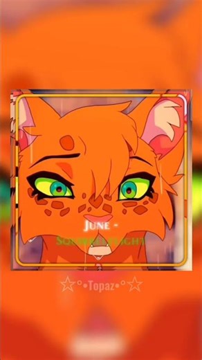 {Your birth month, your Warrior cats character} #warriorcats #topaz
