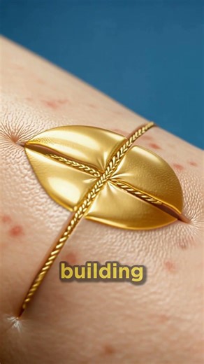 What Happens Under Your Skin After Stitches? #science #body #shorts