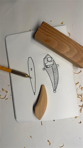 Making a Wooden Lipless Crankbait from Scratch #customlures #fishinglures #handmadelure #lure
