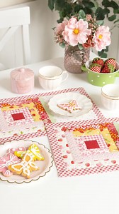 A cup of hot tea, a plate of fresh cookies, a homemade seasonal placemat - these simple elements make it so easy to enjoy the present moment with someone you care about! Celebrate each month and moment with the Shabby Fabrics Tea & Cookies for Two Placemats. | Shabby Fabrics