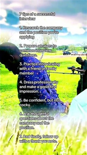 Tips for a successful interview