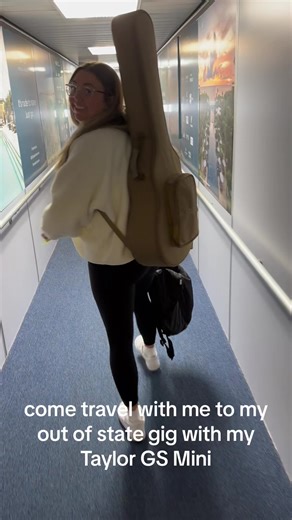 Travel with me to my gig in Virginia! This is my second time flying with my guitar and I’ve been so happy with the experience🩷 #musician #travel #taylorgsmini #taylorguitars #singersongwriter