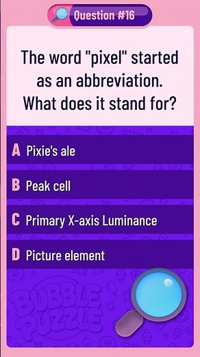Do You Know What the Word "Pixel" Actually Stands For? 🖥