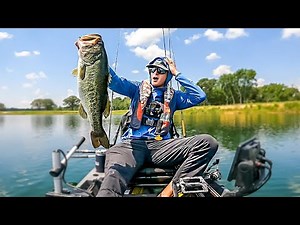 Kayak Fishing A PRIVATE Lake For GIANT BASS! (Uncut Fishing Footage)