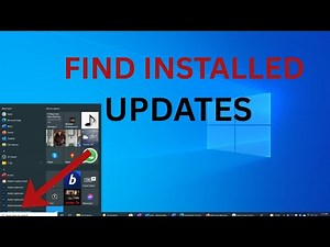 How To Find Installed Updates On Windows10 Computer