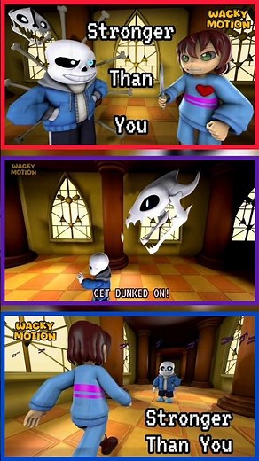 Stronger Than You (Undertale 3D animation) #sans #undertale #frisk #strongerthanyou #shorts