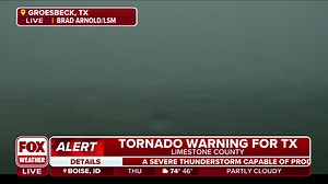 Believe it or not this is a view of a lake. FOX Weather meteorologist Steve Bender has a look at the tornado-warned storm producing this eerie sight from storm tracker Brad Arnold. | FOX Weather