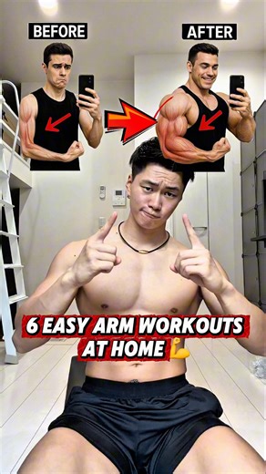 How to Build Arm Muscles Effectively‼️#armworkout #biceps #triceps #homeworkout #fitness