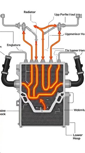 How an Engine Cooling System Works 🚗💧 | 30-Second|Car Engine Cooling System Explained Step-by-Step.