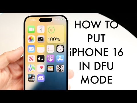 How To Put iPhone 16 In DFU Mode!