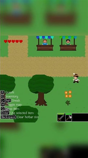 I added keybind showing to my indie game! #gamedev