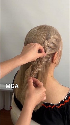 How to Create a Pro Half-Up Style with Two Simple Braids + Mini Clip