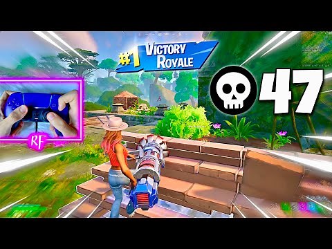 Fortnite Solo vs Squads 47 Eliminations + ASMR PS5 Controller Handcam Gameplay