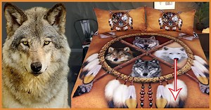 Wolf lover, when was the last time you changed the look of your room?🤔 Embrace your Wolf spirit and turn your room into a Wolf Den!🐺🐺 Research says you should change your bedding every 5 years! Wait no more and adopt these 4 Wolves into your home!😇 Order now =>https://wolvestuff.com/products/4-wolves-dreamcatcher-bedding-set | Wolvestuff