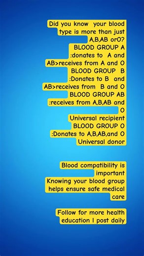 Blood groups compatibility explained /Health Education