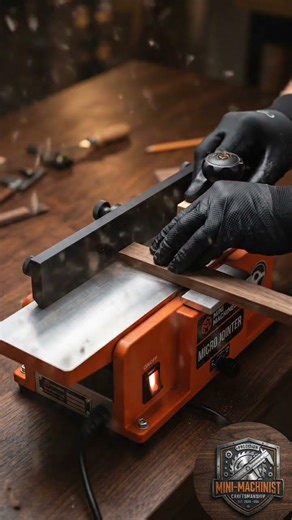 The World’s Smallest Functional Jointer! 🛠️🇺🇸 #Shorts #micromachining #woodworking #routerbits #tool