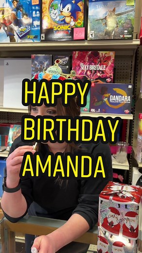 Happy birthday Amanda! Thanks to everyone who bought Amanda a gift during the stream! #gamestok #gamestore #gamestoretok #videogames #gametok #happybirthday