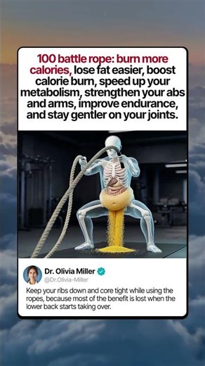 100 battle rope VS Belly Fat | What Happens Inside Your Body #health #facts #gym