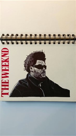 Drawing The Weeknd (Abel Tesfaye) ⭐ #shorts #theweeknd #drawing #art #penart