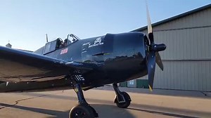 Evan Fagen in Fagen Fighters F6F Hellcat, Death N' Destruction starts up for an early evening photo shoot with Greg Moorehead of Warbird Digest on this spectacular October 3rd Sunday. | Fagen Fighters WWII Museum