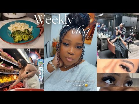 Lashes Gone Wrong 😩 | I’m Obsessed with my Boho Knotless Braids, HEB Grocery Haul & Productive Week