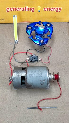 generating 💡 energy useing Dynamo generator #ytshorts विद्युत #diy #dc #experiment #shorts #video