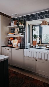 AD Style my shelves with me! How to have a collected look with @target new finds! Comment STYLE for links to everything! I love to style with practical things from plates we use daily, butter nest, low bowl for vegetables, stack of cloth napkins and finish it off with flowers from the yard! And you know a lamp in the kitchen is a favorite thing, to create a cozy space. #TARGET #TARGETPARTNER @targetstyle @Target Follow my shop @nestingwithgrace on the @shop.LTK app to shop this post and get my e