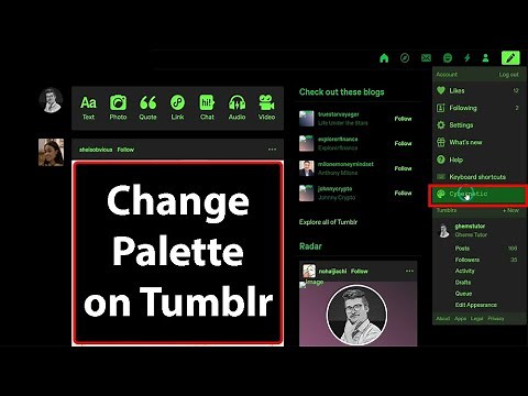 How to Change Palette on Tumblr