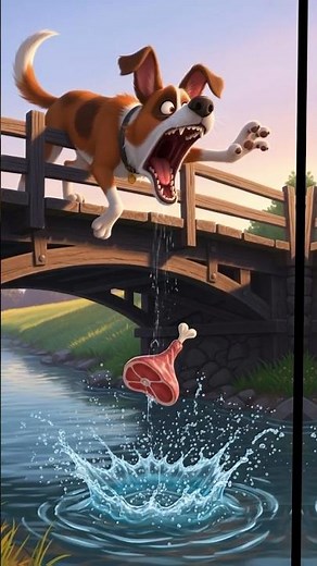 The Greedy Dog 🐶 | Moral Story in English | Never Be Too Greedy | Short Animated Story