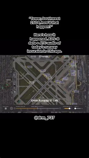 Here’s how it happened. ADS-B data ATC audio of today’s runway incursion in Chicago. | Feel Like a Pilot