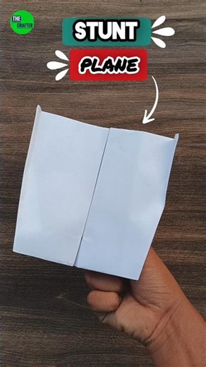 How to fold a new paper flying stunt plane , new homemade origami Paper stunt plane , #shorts #craft