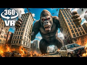 360° VR - GIANT KING KONG in the City!