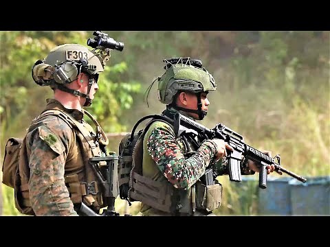 U.S. Marine Recon and Philippine Special Forces Conduct CQB Training (2022)