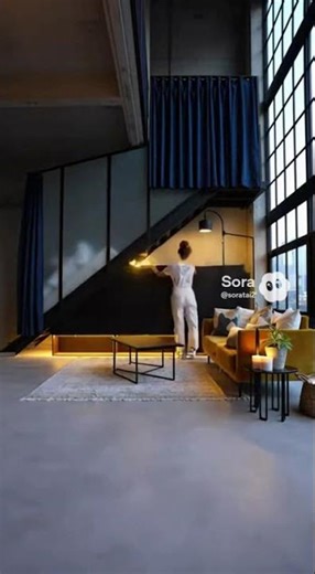 Transforming an Empty Loft into a Cozy Dream Home 🏠✨ #InteriorDesign #HomeDecor #Sora AI