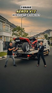 Serah terima Yamaha AEROX modif mesin V12 LAMBO🔥🔥🔥😲‼️Modification Concept #yamaha #aerox #modification #scooter #concept #AI #lamborghini #v12 #reels #viral | Rizal Rio